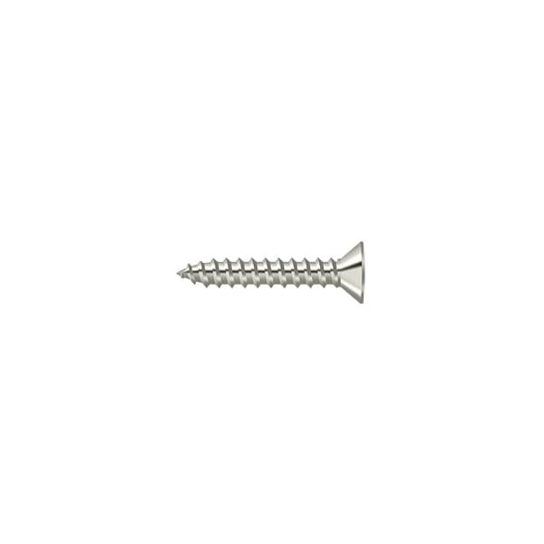 Deltana Wood Screw, #7, 3/4 in, Polished Nickel Brass Flat Head Phillips Drive SCWB775U14 - main